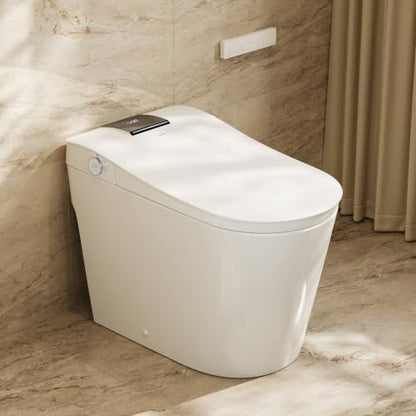 HOROW T39 Luxury Smart Toilet with Bidet, Modern Elongated Toilet for Bathroom Remodel, ADA Bidet Toilet with Anti-Splatter Foam Shield, Smart Display, Heated Seat & Instant Warm Water, Night Light