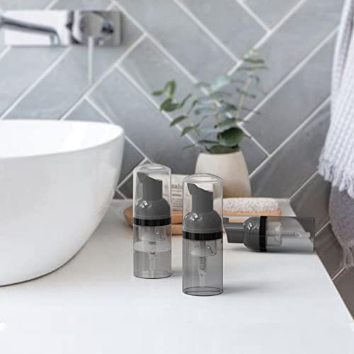 LONGWAY 3PCS Travel Size Foam Pump Bottle,Mini Empty Pump Bottle Dispenser(30ml,1 fl oz) (Black) - color: Black