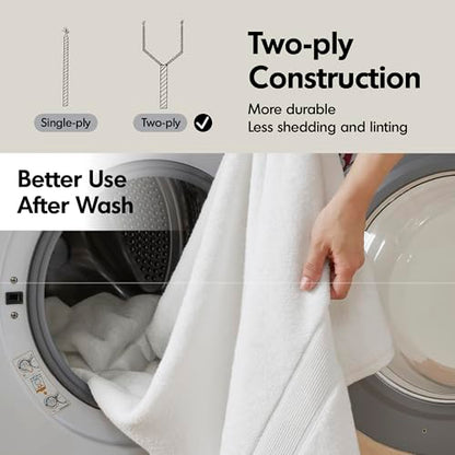 Madison Park 800GSM 100% Cotton Bathroom Bath Towel Set of 8, Grey | Long Staple, Highly Absorbent, Durable Hotel Spa Quality, Quick Dry, Double Stitched Hems, Lint Reducing, OEKO-TEX Certified - color: Grey, size: Multi-Sizes