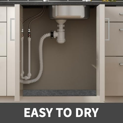 Under The Sink Mat,Cabinet Mat – Absorbent/Waterproof – Protects Cabinets, Premium Shelf Liner, Contains Liquids,Washable(24in x 36in) - size: 24"W x 36"L