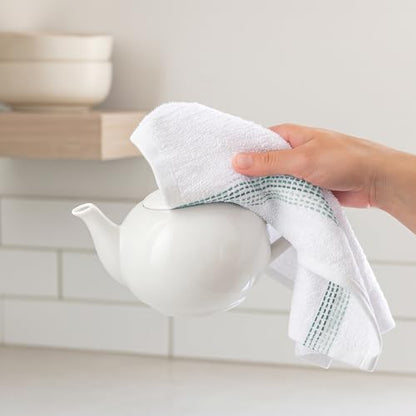 100% Cotton Washcloths 12x12 in, Sage (10 Pack) - color: Sage