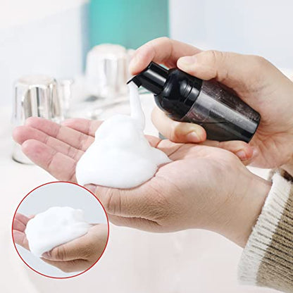 LONGWAY 3PCS Travel Size Foam Pump Bottle,Mini Empty Pump Bottle Dispenser(30ml,1 fl oz) (Black) - color: Black