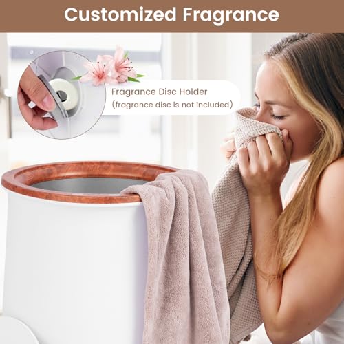 ERGOMASTER Towel Warmer Bucket, Heated Towel Warmer, Electric Towel Heater with Temperature Control and Timer, 23L Large Capacity Freestanding Hot Towel Warmer for Bathroom Spa Salon Hotel (Coffee) - color: Coffee