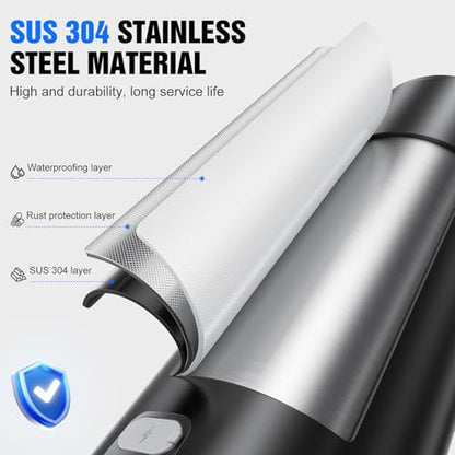 Fantictas Touchless Foaming Soap Dispenser, Stainless Steel Touchless Pump | Automatic Foam Soap Dispenser, USB-C Rechargeable Sensor Pump with 3 Adjustable Levels, Bathroom & Kitchen - color: Black, style: Foam