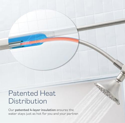 BOONA Tandem Shower as seen on Shark Tank | Dual Shower Head for Couples | Brushed Nickel, One Showerhead - color: Brushed Nickel, size: One Showerhead