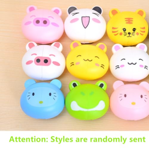 5 Pcs Wall-Mounted Toothbrush Holder Random Style | DustProof, Lovely Animal Head Design, Cartoon Suction Cup, Perfect for Home Bathrooms, Random Style