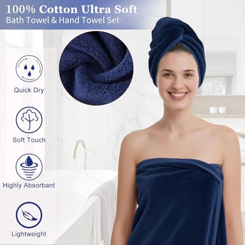 Bathroom Accessories Set with Sequin Shower Curtain, Navy Blue Bathroom Set with Trash Can,Towel Set,Shower Curtain Set - size: Bath Set+Shower Curtain, style: Navy Blue