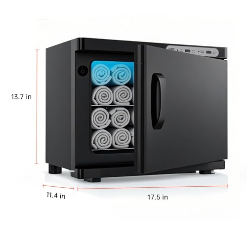 Hot Towel Warmer for Spa,2-in-1 Thermostatic Towel Heater,23L Large Capacity with Quick and All-Round Heating for Facial SPA,Beauty Salon,Esthetician and Bathroom Black - color: Black