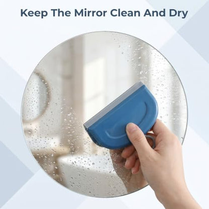 2PCS Mini Squeegee Multi-Functional Shower Mirror Squeegee | 4.09 Inch Streak-Free Silicone Blade for Bathroom Mirror Kitchen Car Rv