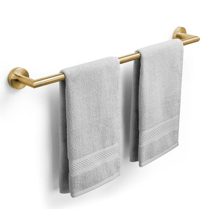 Bathroom Towel Bar 24 Inch Towel Rack Wall Mount Bath Towel Holder Modern Towel Rod Gold Bath Towel Hanger Stainless Steel Brushed Brass Bathroom Accessories Towel Rail Single Towel Bars Brushed Gold - color: Brushed Gold, size: 24 Inch