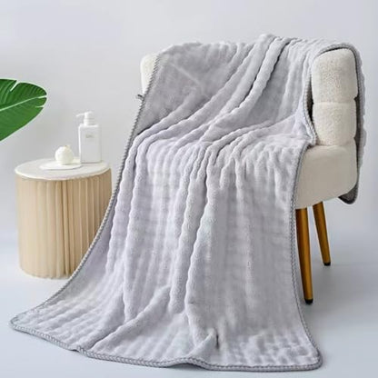 Bath Towels Pack of 2(27'' x 54'') Quick Dry Microfiber Shower Towel for Hotel,Bathroom,Guest,Spa,Gym Yoga, SPA - Light Gra - color: Light Gray, size: 27x54" BATH Towel Set of 2