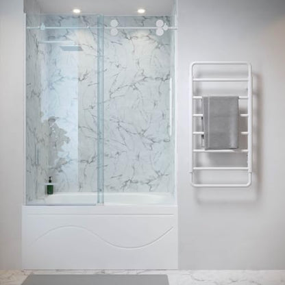 Swiss Madison Ivy 8-Bar Electric Towel Warmer Heated Towel Racks for Bathroom in Matte White - color: White