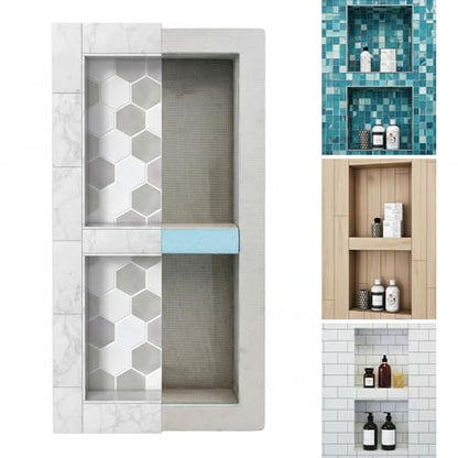 Shower Niche, Shower Niche Insert Tile Ready, 12x28 (13x29), Prefab Box | Houseables Recessed Bathroom Storage, In Wall Shelf, Cubby Inserts, Recessed Shampoo Soap Caddy, Inset Shelves, Built In Nook - size: 12 x 28 inches (ID)