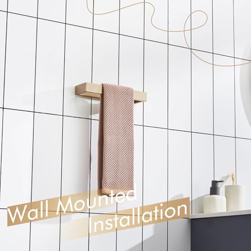 KOKOSIRI Towel Ring Wall Mount Hand Towel Racks 9-Inch Kitchen Holder Bathroom Hardware Champagne Bronze Stainless Steel, 2 Pack B4008CPG-L9-P2 - color: Champagne Bronze, size: 2 Pack