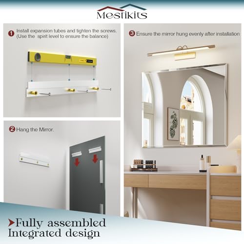 28"x36" Frameless Beveled Bathroom Mirrors for Vanity | Wall Mount Mirror for Bedroom Entryway Living Room Hangs Horizontally or Vertically - size: 36"L x 28"W