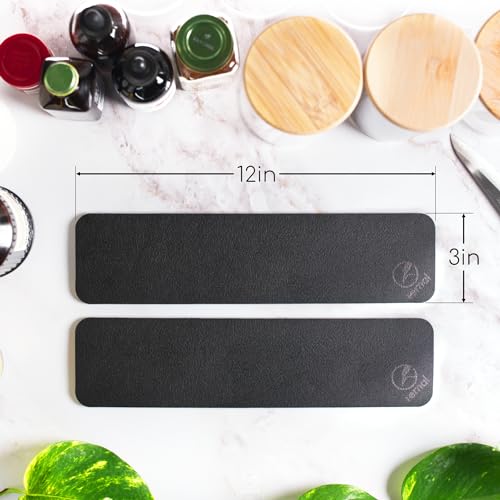 Ternal DripGuards Absorbent Counter Mat 2-Pack | Waterproof, Quick-Dry Coffee Bar Mat for Kitchen, Sink & Drink Station | Non-Slip, Spill-Proof Protector for Water, Oil & Syrup [3 x12in]. - size: 3x12in-Regular