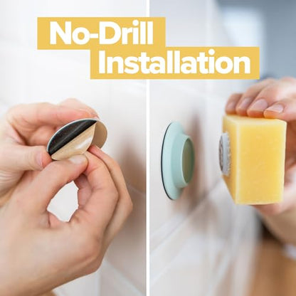 Magnetic Soap Holder – No-Drill Installation – Space-Saving Wall Soap Dish – Wall Mounted, Eco-Friendly Bar Soap Holder – Recycled Ocean Plastic – Stick Anywhere - Soapi (Dark Grey) - color: Dark Grey