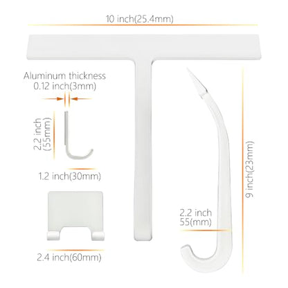 10" One-Piece Silicone Squeegee, Shower Window Car White - color: White, size: 10