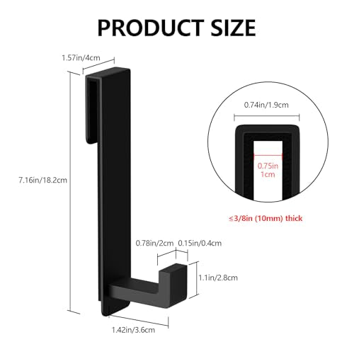 WUIVIUT Heavy-Duty Stainless Steel Over The Glass Door Shower Hooks - Towel Hooks for Fits 3/8" (10mm) Thick Shower Glass Door Bathroom Holder for Washroom(L Shape, 2 Pack) - size: L Shape, 2 Pack