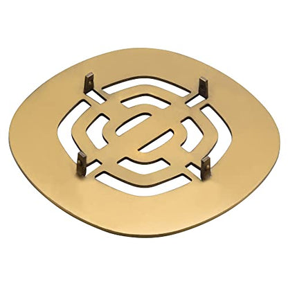 Bropury Easy-to-Install Snap-in Stainless Steel Shower Strainer Shower Drain Grid (Brushed Gold) - color: Brushed Gold