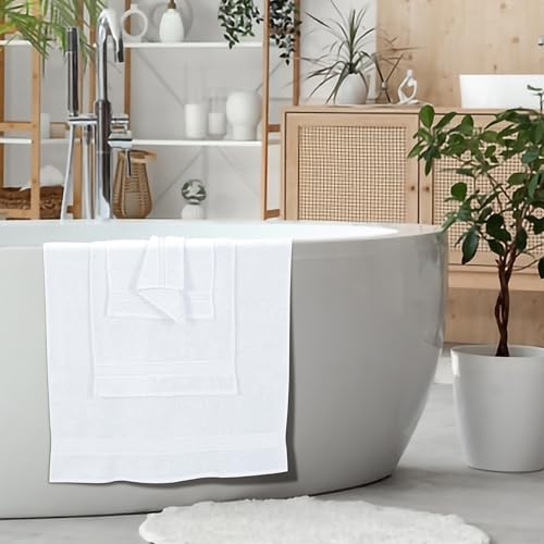 Ultra Soft 6 Pack Cotton Towel Set, Contains 2 Bath Towels 28x55 inch, 2 Hand Towels 16x24 inch & 2 Wash Coths 12x12 inch, Ideal Everyday use, Compact & Lightweight - White - color: White