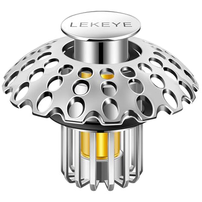 LEKEYE Bathroom Sink Stopper | Shower Drain Hair Catcher | Pop Up Sink Drain Plug | Bathroom Sink Drain Strainer for 1-1/8"to 1-3/8" to 1-1/2" Drain Holes - style: 2060
