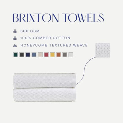 Christy Brixton 6 Piece White Towel Set | 100% Cotton | Ultra Soft | Super Absorbent | 600GSM | 2 Bath Sheets 2 Bath Towels 2 Hand Towels - color: White, size: 2 Hand 2 Bath 2 Bath Sheet Set
