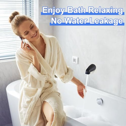 Enhon Tub Spout, Universal Fits 1/2'' Copper Pipe, 1/2'' IPS and 3/4'' IPS, Bathroom Bathtub Tub Faucet Replacement with Adapters(Without Diverter,Matte Black) - color: Matte Black, style: Without Diverter