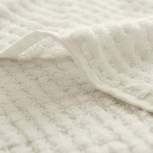BOLL & BRANCH Turkish Waffle Washcloth Set, Cream | Set of 2 - 100% Organic Turkish Cotton - Lightweight Soft Absorbent Luxury Spa Washcloths, Waffle Weave Texture - Quick Dry - color: Cream, style: Turkish Waffle