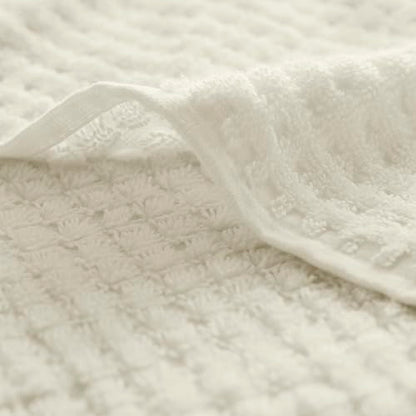 BOLL & BRANCH Turkish Waffle Washcloth Set, Cream | Set of 2 - 100% Organic Turkish Cotton - Lightweight Soft Absorbent Luxury Spa Washcloths, Waffle Weave Texture - Quick Dry - color: Cream, style: Turkish Waffle