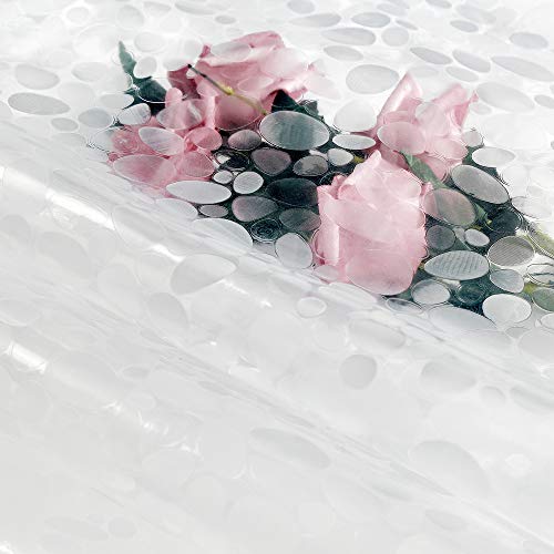 EurCross Shower Curtain Liner 78inches Long, 5 Magnets Shower Liner for Bathroom Shower Curtain 72 X 78 inch Heavy Duty Waterproof Thick EVA, Cobblestone - size: 72"W x 78"L (Pack of 1)