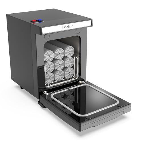 TASALON 5L Hot Towel Warmer Cabinet, Aluminum Inner Chamber - Black | Removable tray, fast heating, compact 5L size, ideal for spa, salon, esthetician & massage use, black finish - color: Black
