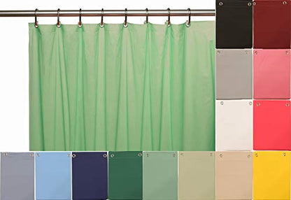 Venice Elegant Home Heavy Duty Vinyl Shower Curtain Liner with 12 Metal Grommets (Jade) - color: Jade