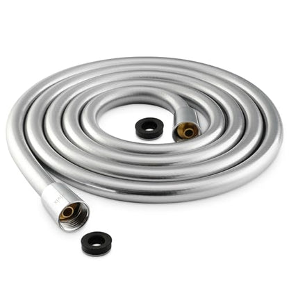 Extra Long Replacement Shower Hose Extension Handheld Shower Head Hose 90 Inches Flexible and Durable with Brass Insert and Nut - color: Silver, size: 90 Inches