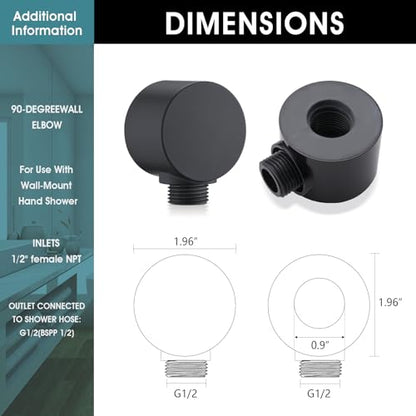 Hand Shower with Slide Bar, High Pressure 10 Setting Handheld Shower Head, Adjustable Height 24" Slide Bar, Wall Supply Elbow and 6.6ft Extra Long Shower Hose - Matte Black - color: Matte Black