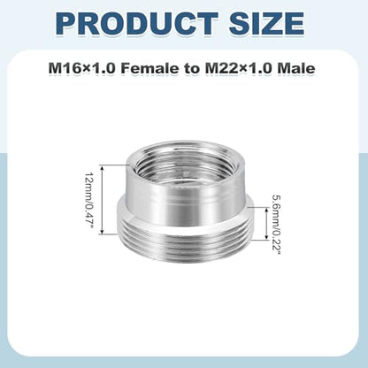uxcell Faucet Aerator Adapter, M16 Female to M22 Male with Washer, 12mm Length - size: M16 Female to M22 Male, 12mm Length