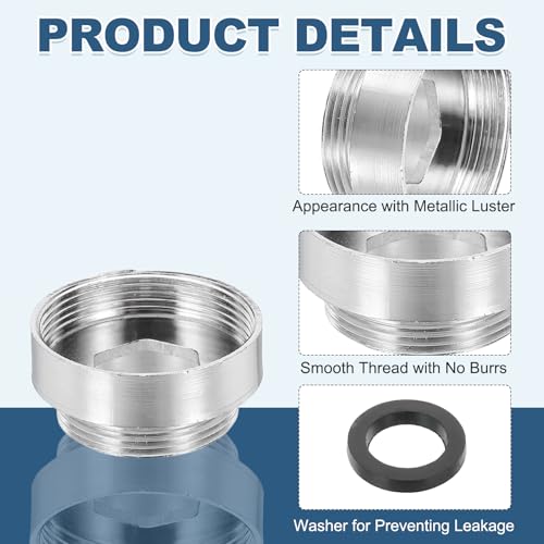 uxcell Faucet Aerator Adapter, M26 Female to M22 Male with Washer, 13mm Length - size: M26 Female to M22 Male, 13mm Length
