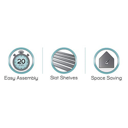 Zenna Home 2265NN Slat Style Bathroom Space Saver, Satin Nickel - style: Spacesaver