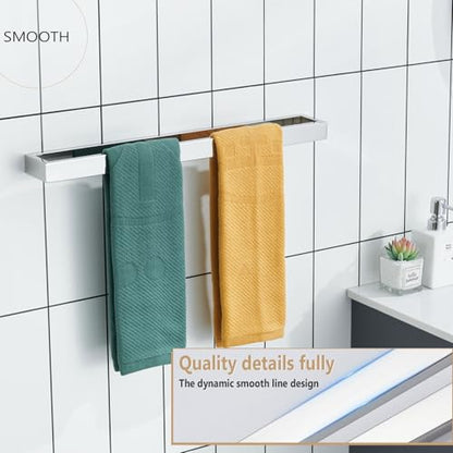 KOKOSIRI Towel Holder Chrome Bath Towel Bar Rack 20-Inch Kitchen Holder Polished Stainless Steel for Bathroom Hardware Wall Mounted, 1 Pack B4008CH-L20 - color: Polished Chrome, size: 20-Inch
