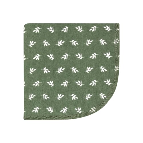 Hudson Baby Unisex Baby Flannel Cotton Poly Washcloths, Eucalyptus 10Pk, One Size - color: Eucalyptus 10pk