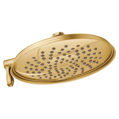 Moen S1311BG Isabel 8-Inch Two-Function Showerhead with Immersion Technology, Brushed Gold - color: Brushed Gold, style: Basic
