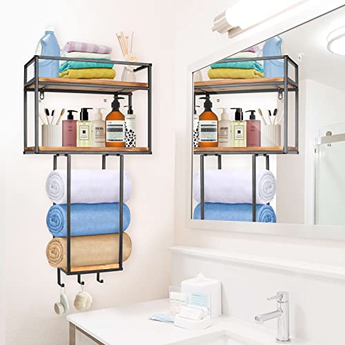 Towel Rack Wall Mounted - Space-Saving Design for Small Bathrooms | Versatile Organizer for Towels, Blankets, and More - Ideal for RVs and Hotels