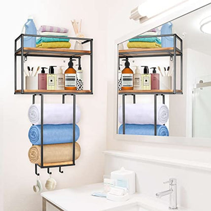 Towel Rack Wall Mounted - Space-Saving Design for Small Bathrooms | Versatile Organizer for Towels, Blankets, and More - Ideal for RVs and Hotels