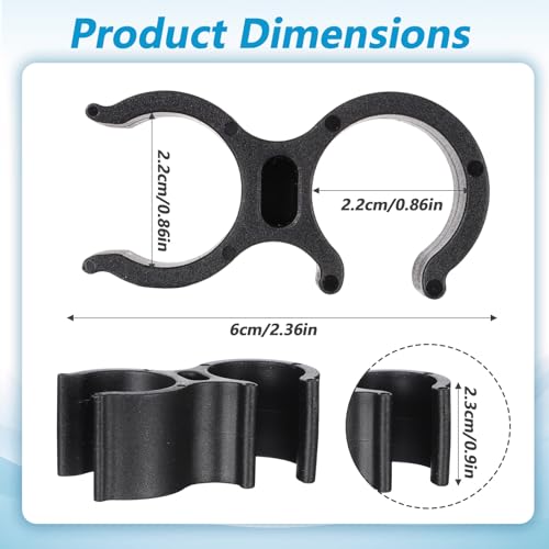 2 PCS Shower Head Holder for Shower Chair, Universal Bath Seat Shower Bracket Attachment for Transfer Bench, Tub Stool, Elderly Disabled Users, Universal Fit - color: Black