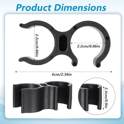 2 PCS Shower Head Holder for Shower Chair, Universal Bath Seat Shower Bracket Attachment for Transfer Bench, Tub Stool, Elderly Disabled Users, Universal Fit - color: Black