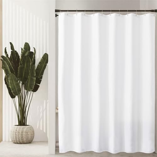 Felisa Waterproof Fabric Shower Curtain Liner with 6 Weighted Magnets,72 x 72 inch Hotel Quality & Soft Cloth Shower Curtain,Washable White Shower Curtain Liner for Bathroom - size: 72"W x 72"L (Pack of 1)