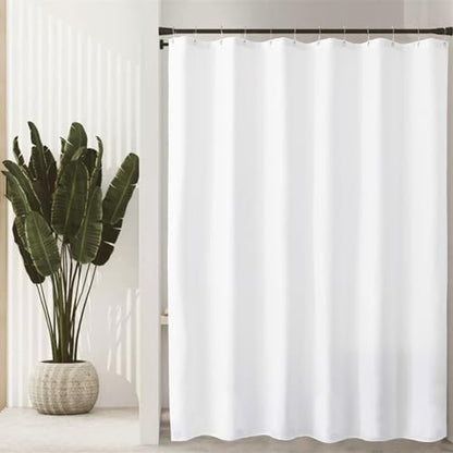 Felisa Waterproof Fabric Shower Curtain Liner with 6 Weighted Magnets,72 x 72 inch Hotel Quality & Soft Cloth Shower Curtain,Washable White Shower Curtain Liner for Bathroom - size: 72"W x 72"L (Pack of 1)