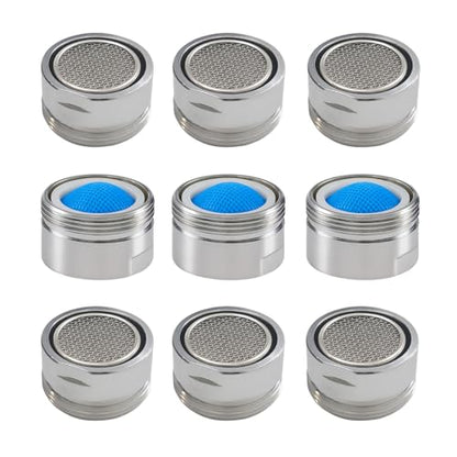 9 Pack Faucet Aerator Attachment, Chrome Brass Sink Accessory, 15/16 Inch 24mm External Thread, Replacement Part (M24 Male Thread) - style: 15/16 Inch External Thread
