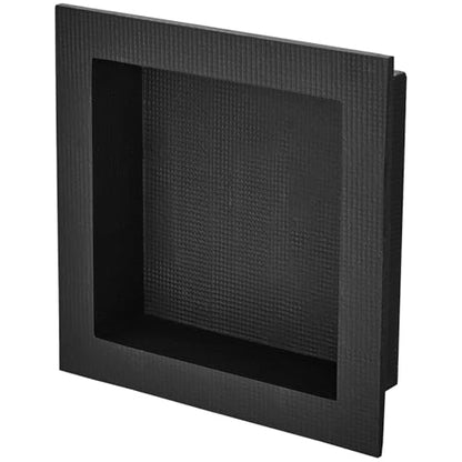 VEVOR Shower Niche,16-Inch Width x 16-Inch Height x 3.5-Inch Depth Single Shelf Organizer,Wall-Inserted Niche Recessed Sealed Protection Modern Soap Storage for Shower Bathroom,Black - size: 16x16''