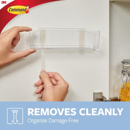 Command Clear Medium Caddy with Clear Strips, 1 Caddy, 4 Strips - color: Transparent